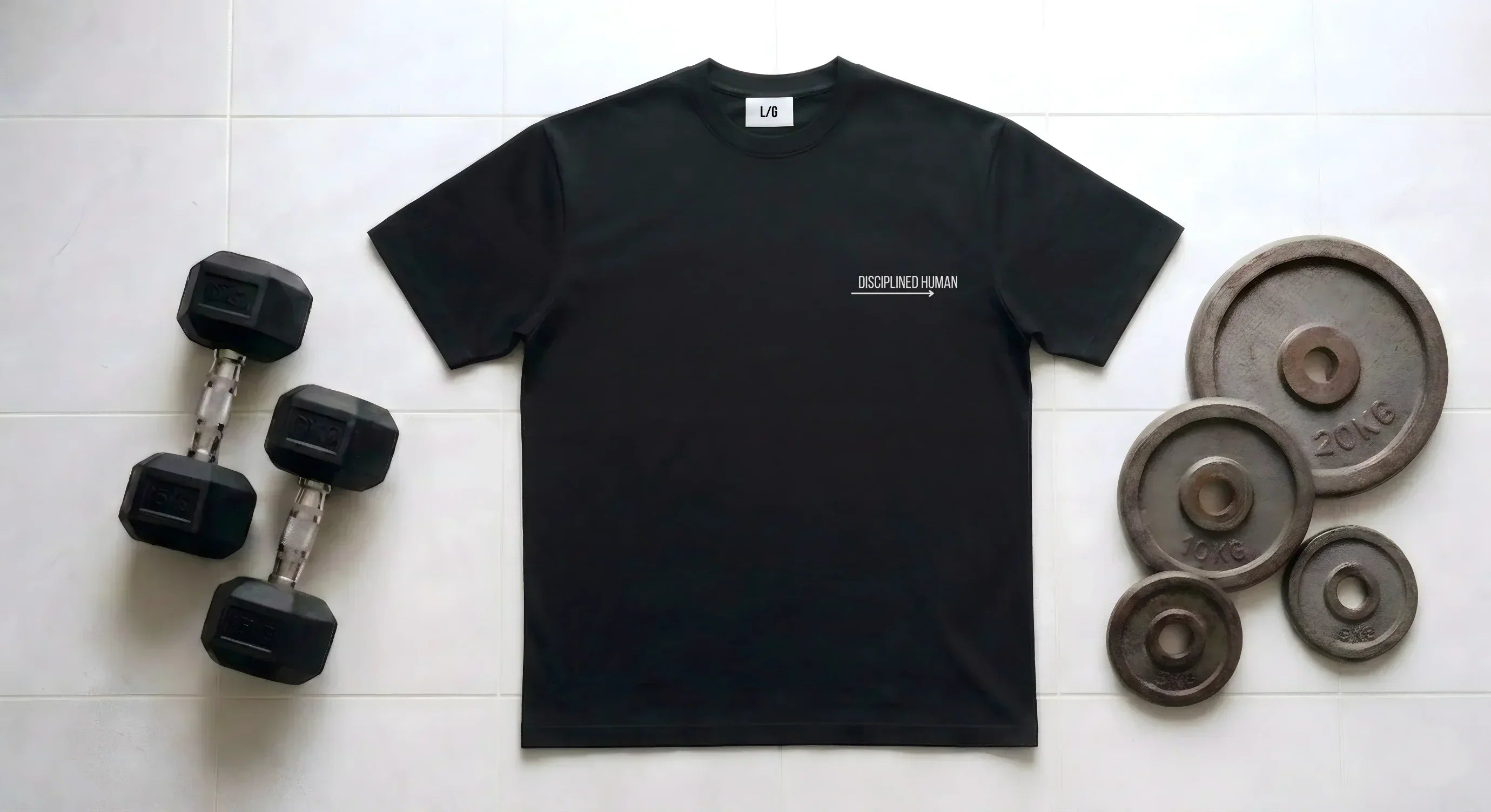 Playera oversize negra - Underrated Discipline - vista frontal