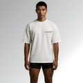 Playera de hombre para running - alba - blanca - corte oversize - vista frontal